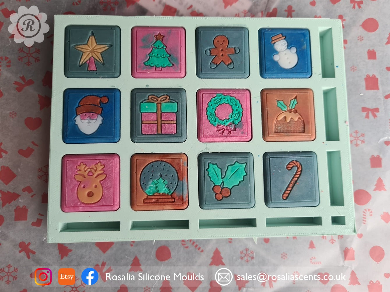 Christmas Advent Calendar (12 Mini Melts) Wax Melt Mould