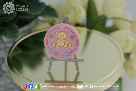 'Baby Shower' 60mm Round Mould