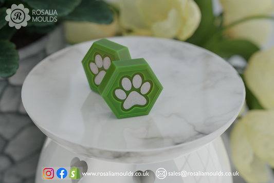 HexiMelts 'Paws' 2 Cavity Wax Melt Mould